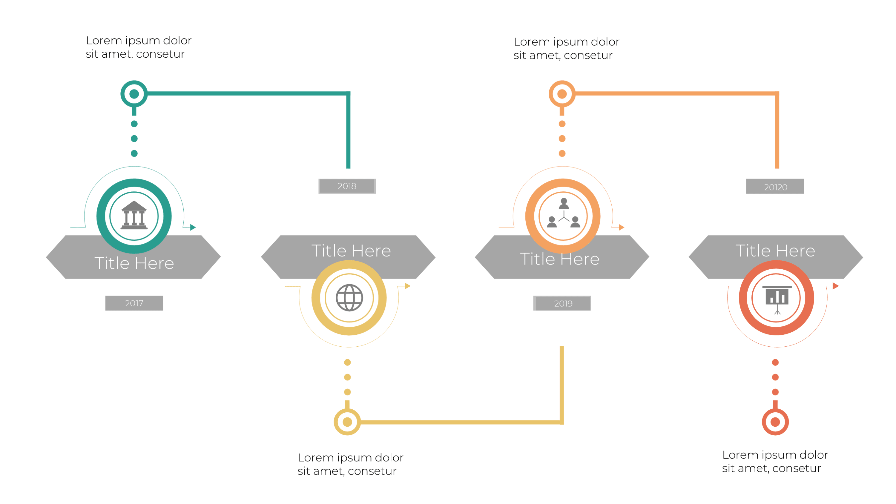 Customer Journey & Process Timeline Templates for PowerPoint - SlideIno