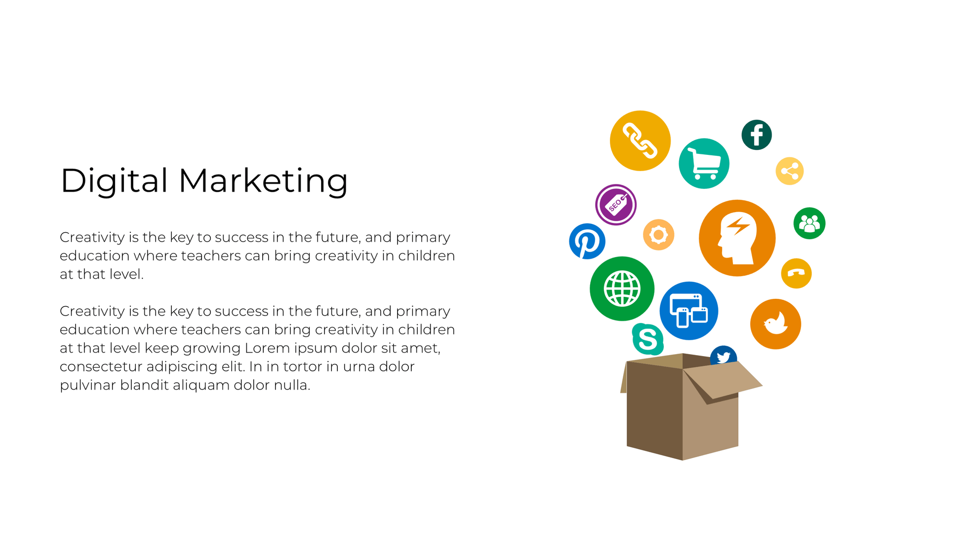 Digital Marketing & SEO Template PowerPoint: Online Marketing Slides - SlideIno