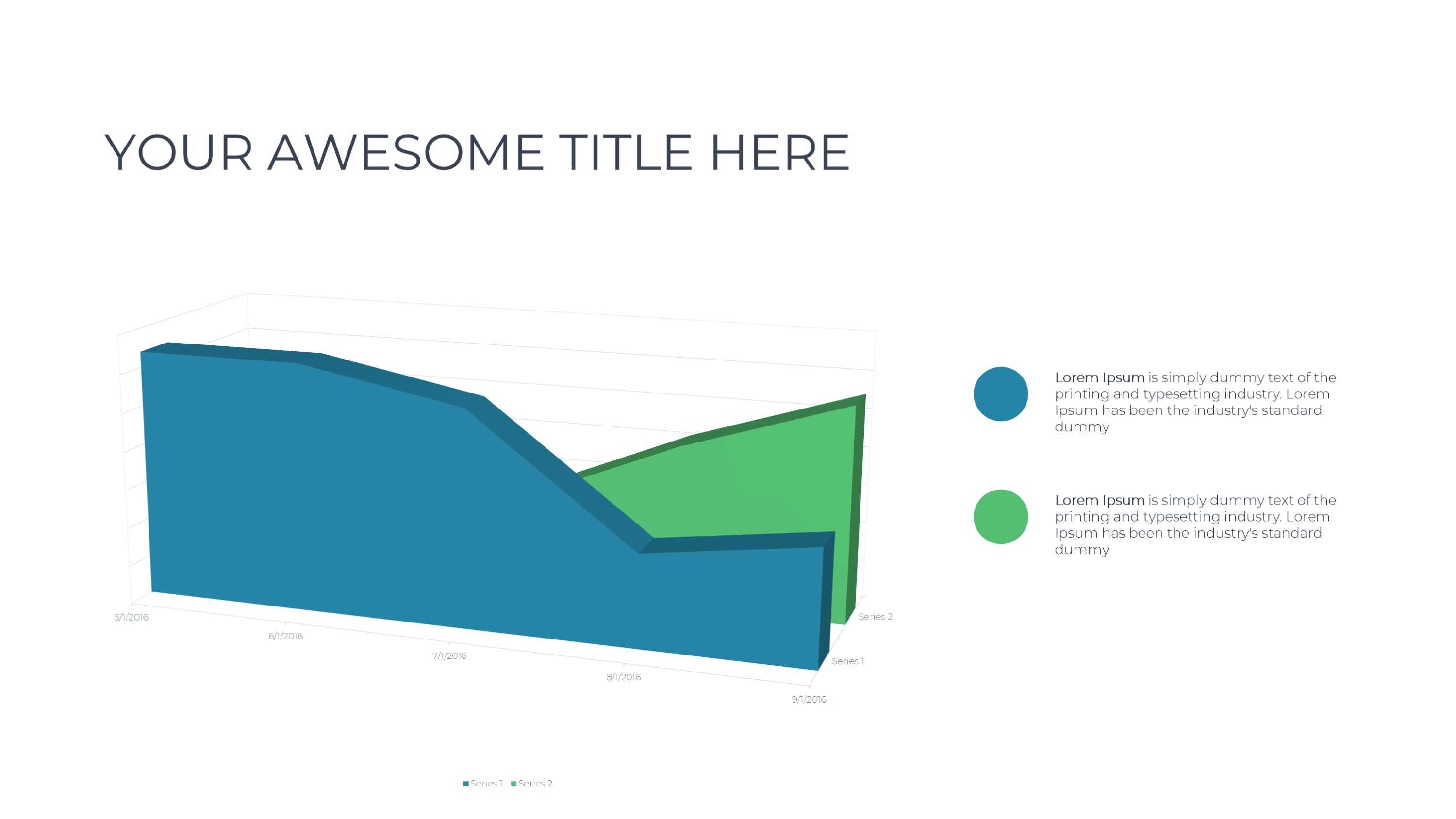 Line Chart & Area Chart PowerPoint Template - SlideIno