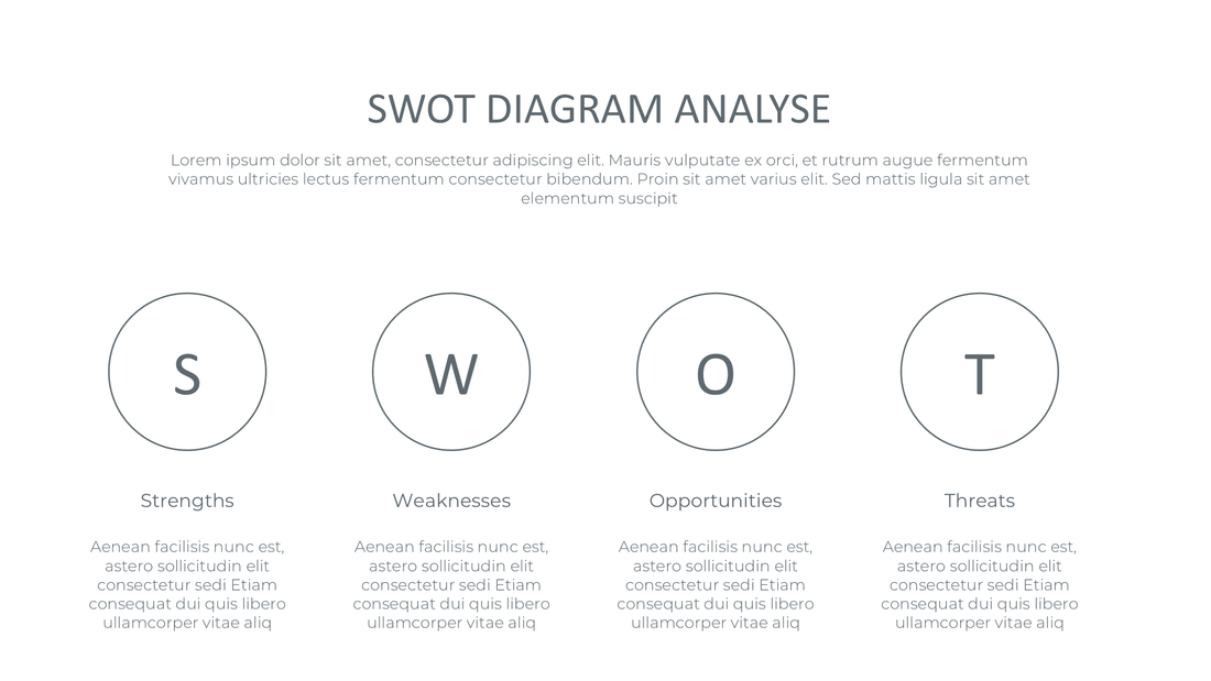 Minimalist SWOT PowerPoint Template: Modern Clean Design for Strategy Slides - SlideIno