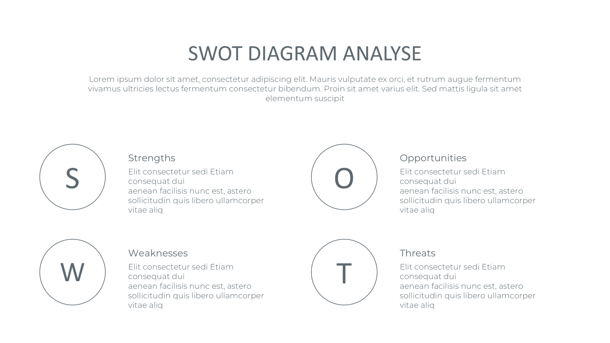 Minimalist SWOT PowerPoint Template: Modern Clean Design for Strategy Slides - SlideIno