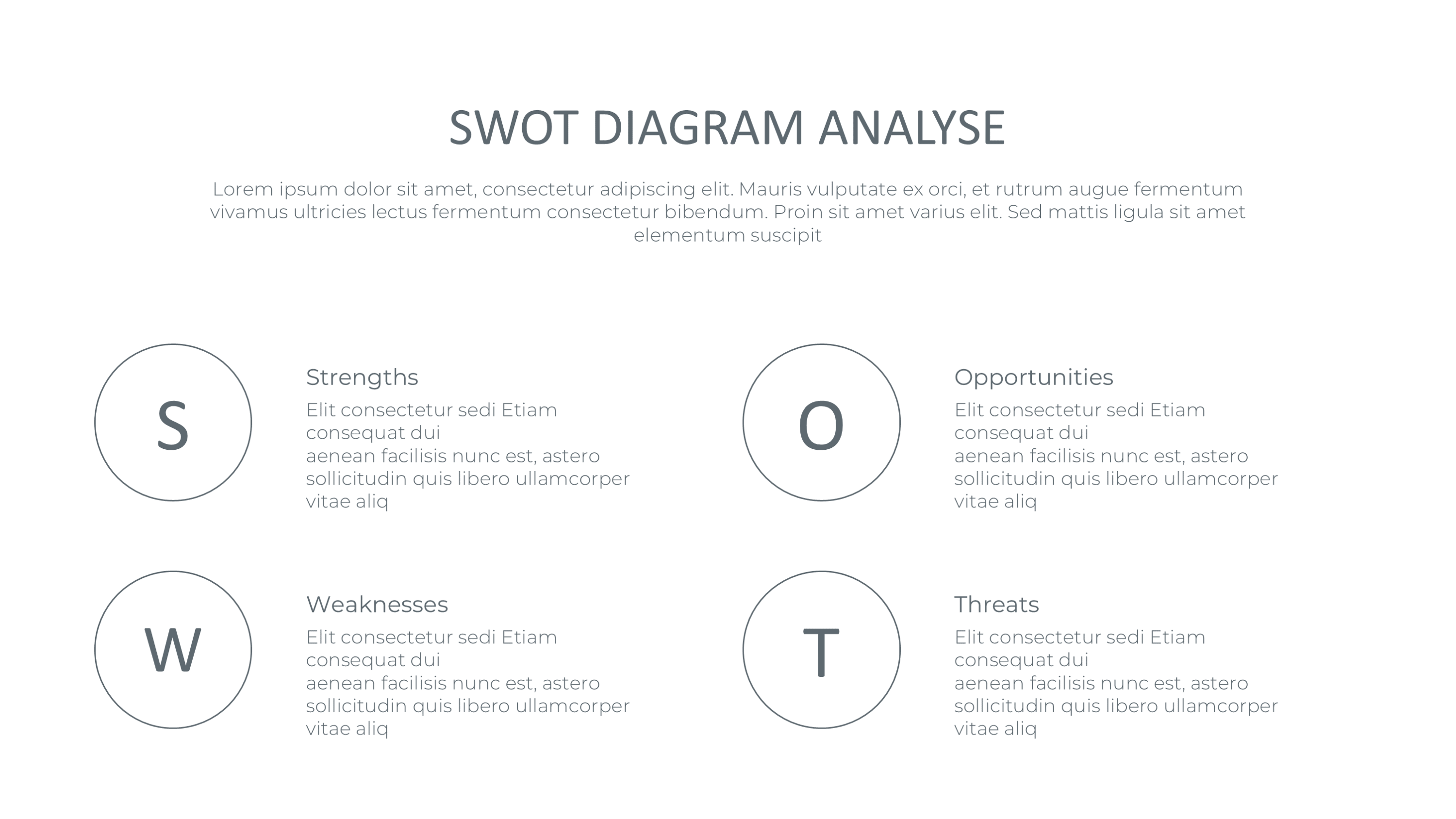 Minimalist SWOT PowerPoint Template: Modern Clean Design for Strategy Slides - SlideIno