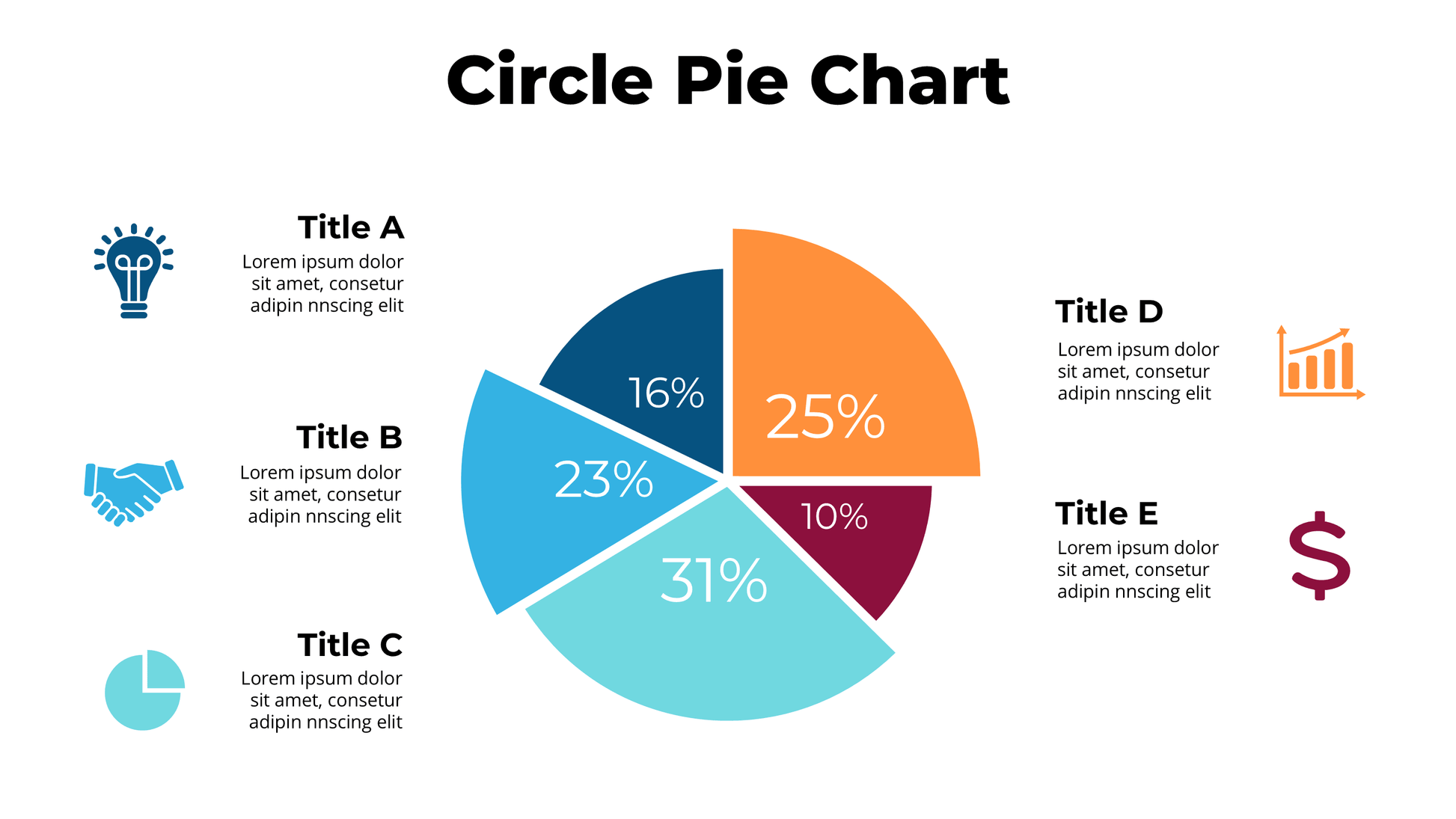 Pie Chart & Donut Chart PowerPoint Template - SlideIno