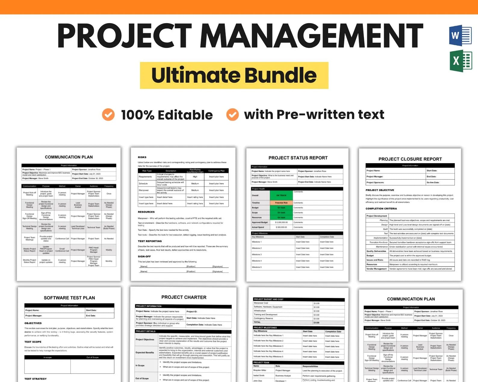 Project Management Bundle - SlideIno