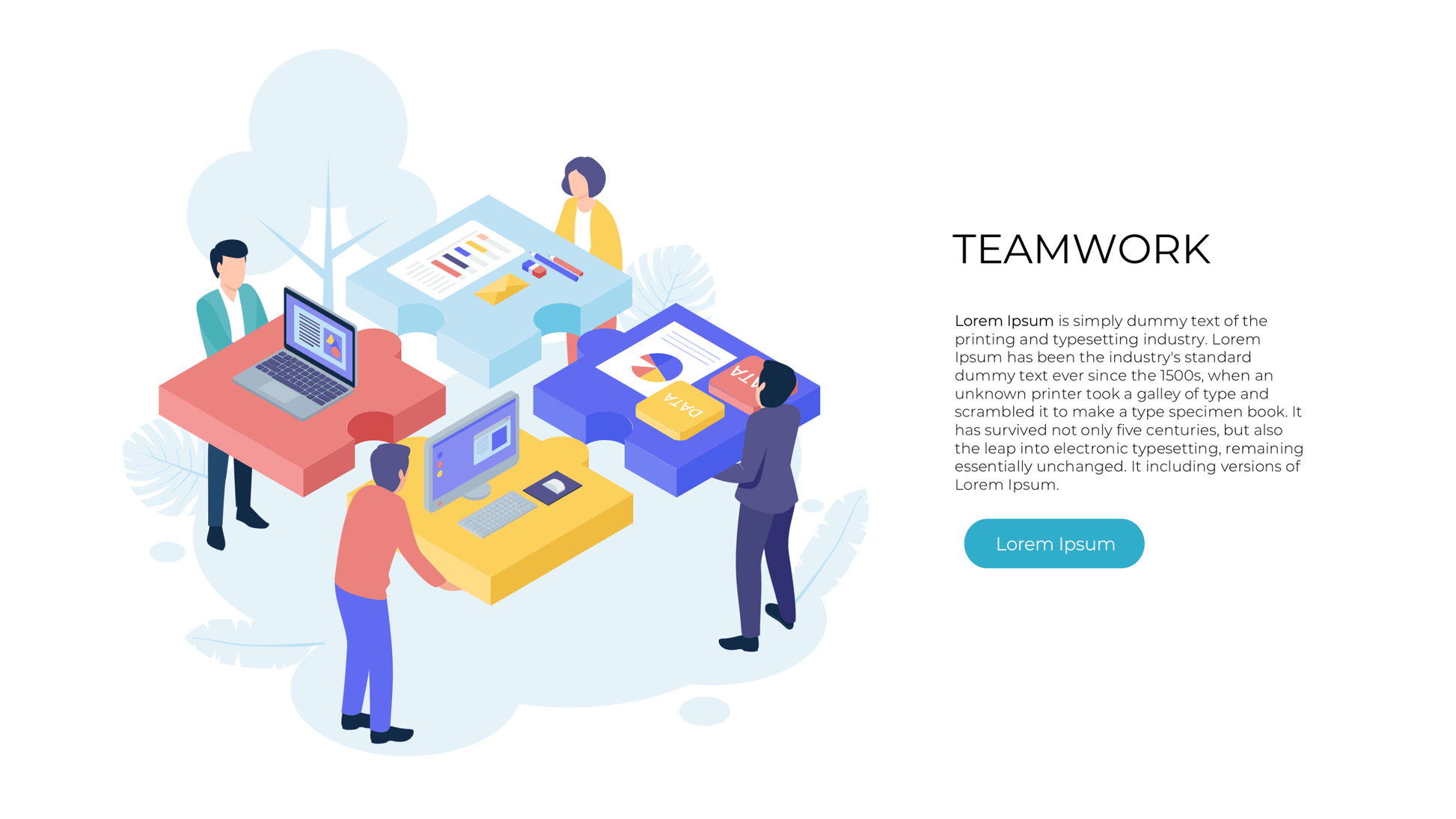 Remote Team PowerPoint Template - SlideIno