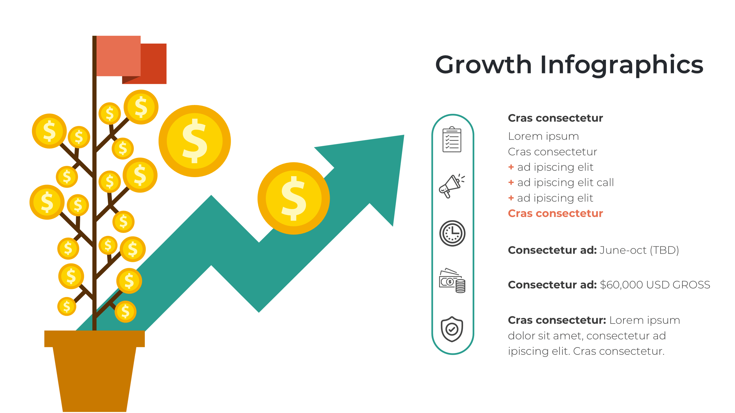 Traction, Growth & Funding Slide Templates for PowerPoint - SlideIno