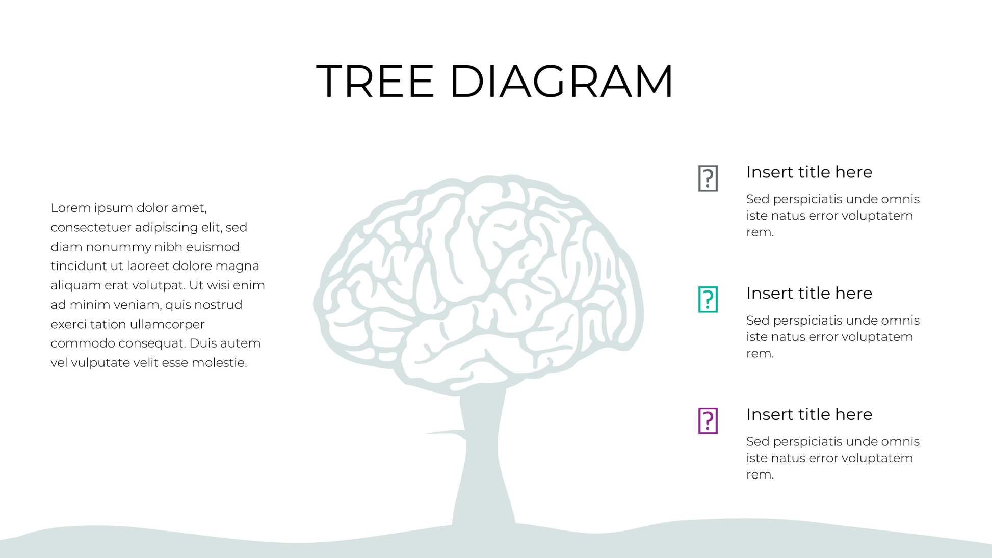 Tree Diagram & Org Chart PowerPoint Template - SlideIno