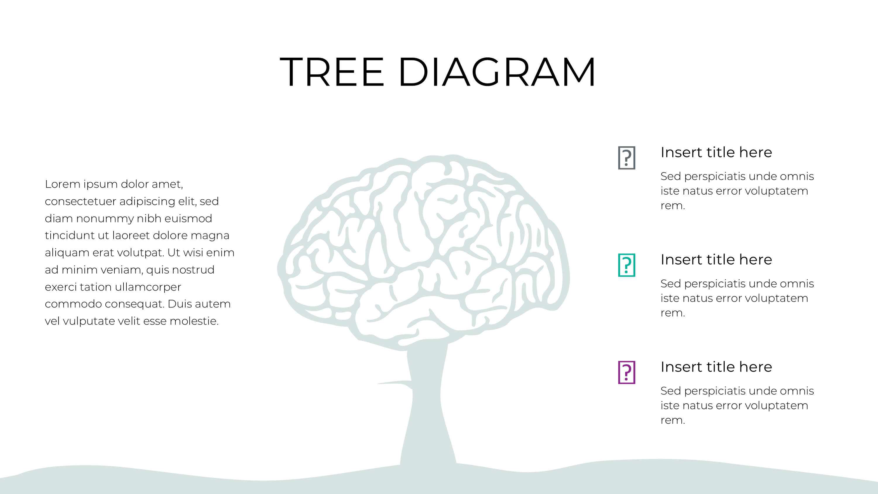 Tree Diagram & Org Chart PowerPoint Template - SlideIno