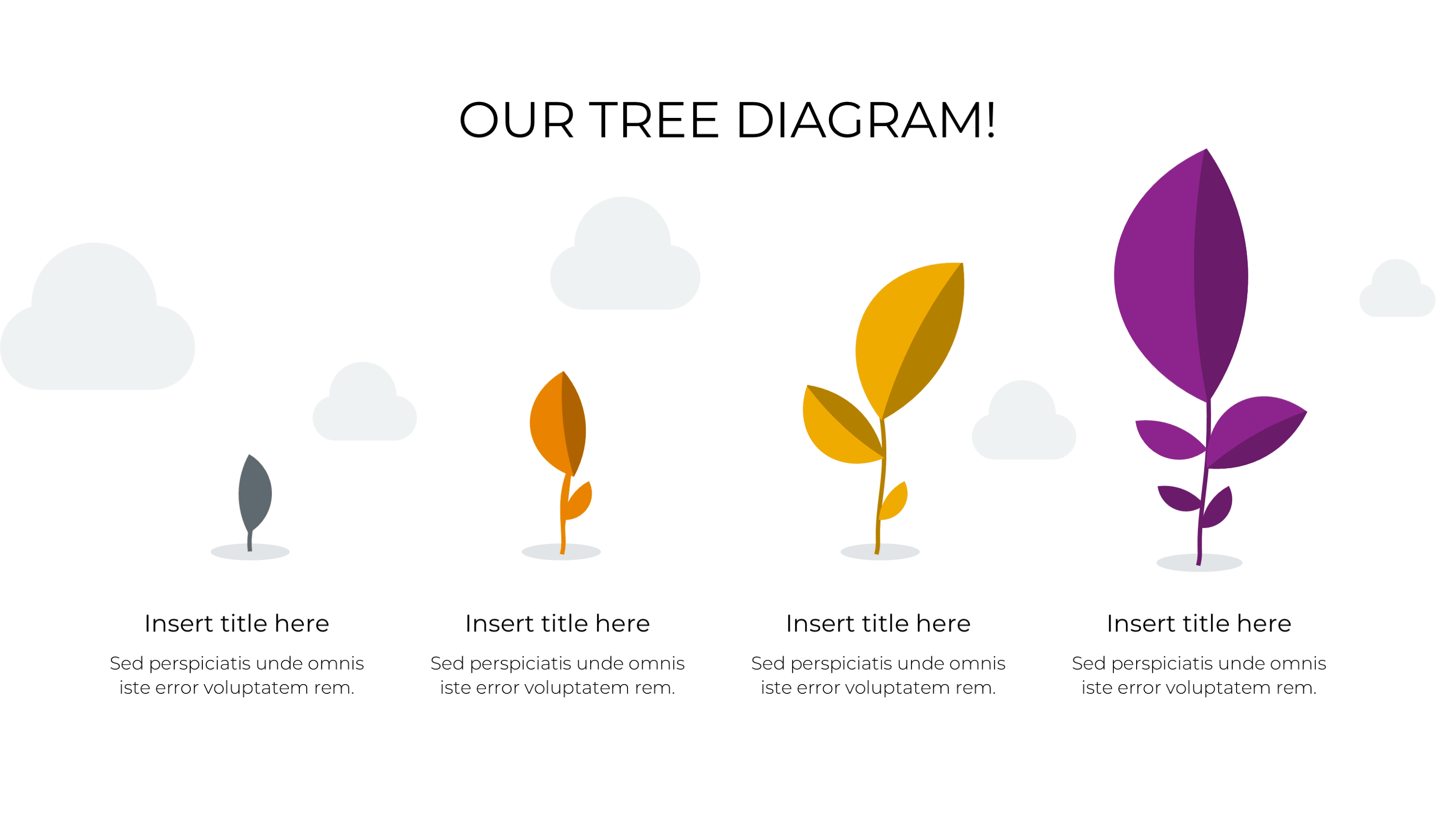 Tree Diagram & Org Chart PowerPoint Template - SlideIno