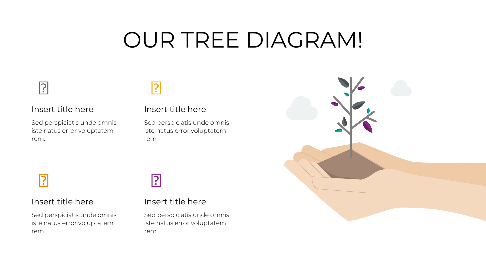 Tree Diagram & Org Chart PowerPoint Template - SlideIno