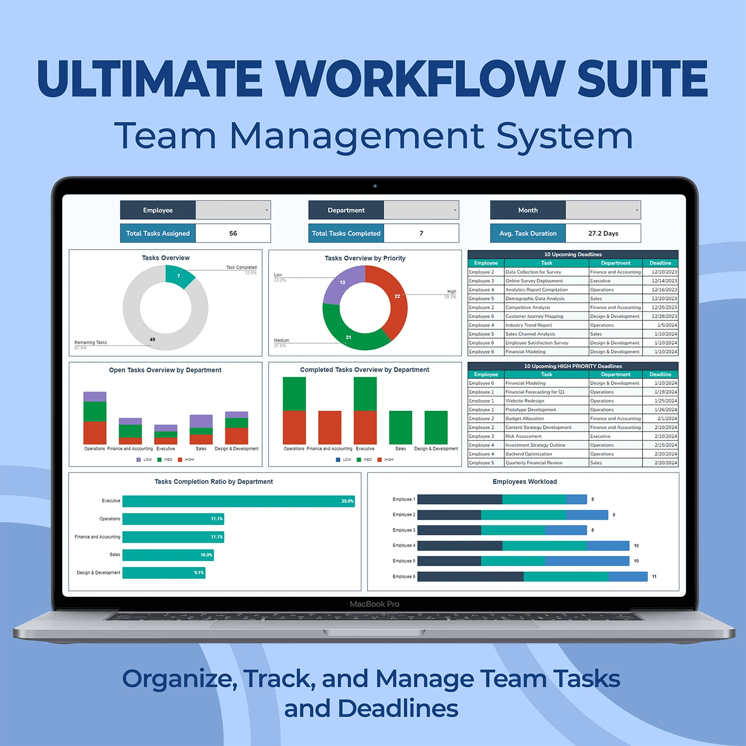 Ultimate 12 - in - 1 Excel Project Management Template Bundle - SlideIno