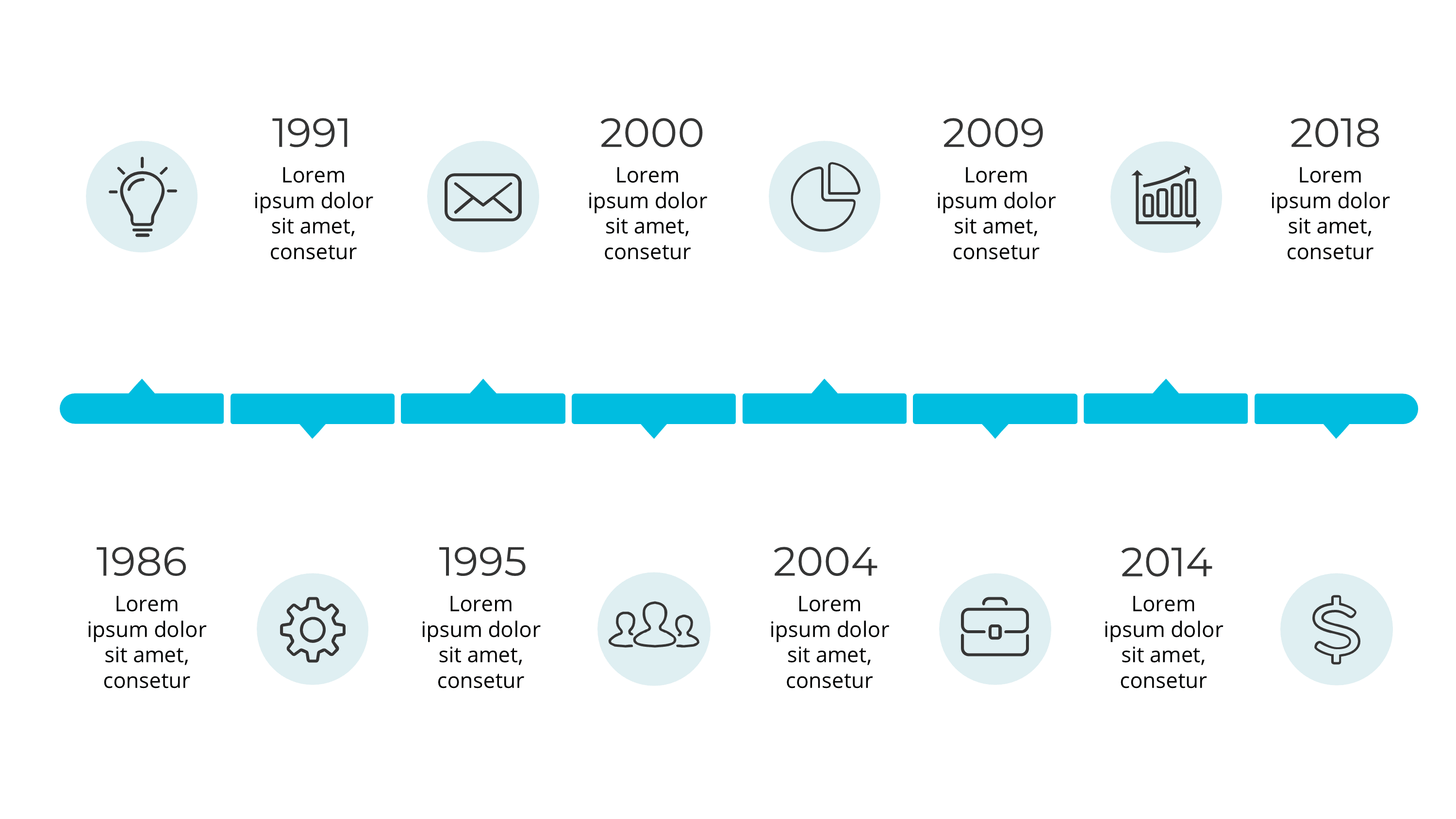 Vertical Timeline Template for PowerPoint: Side - Reading Layouts - SlideIno