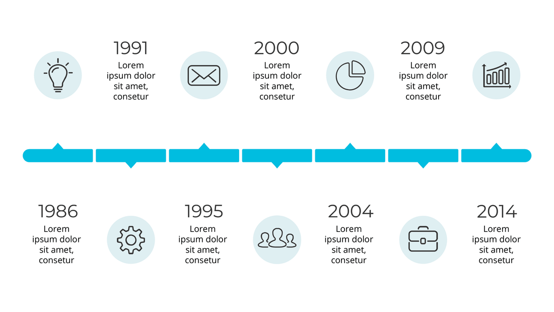 Vertical Timeline Template for PowerPoint: Side - Reading Layouts - SlideIno