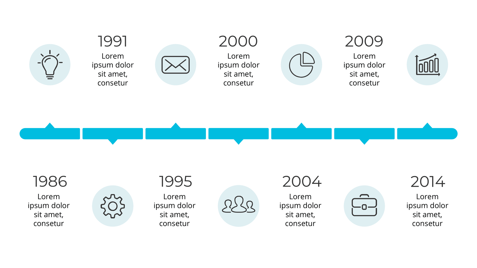 Vertical Timeline Template for PowerPoint: Side - Reading Layouts - SlideIno