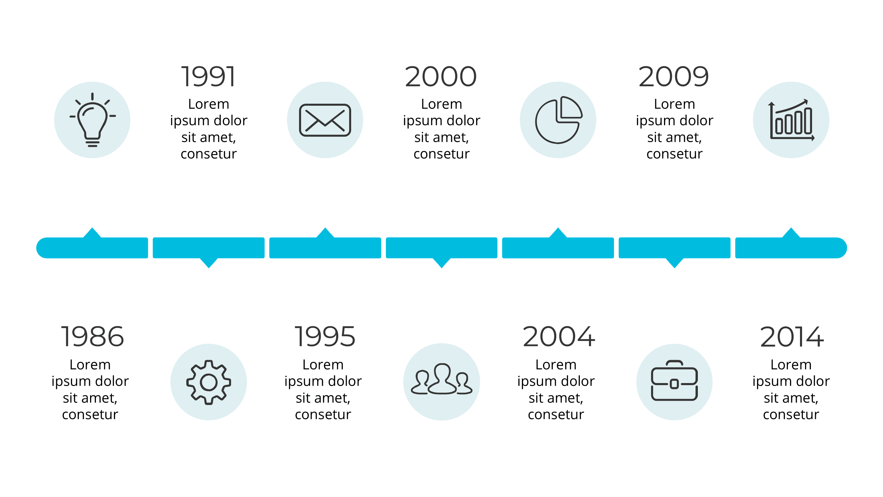 Vertical Timeline Template for PowerPoint: Side - Reading Layouts - SlideIno