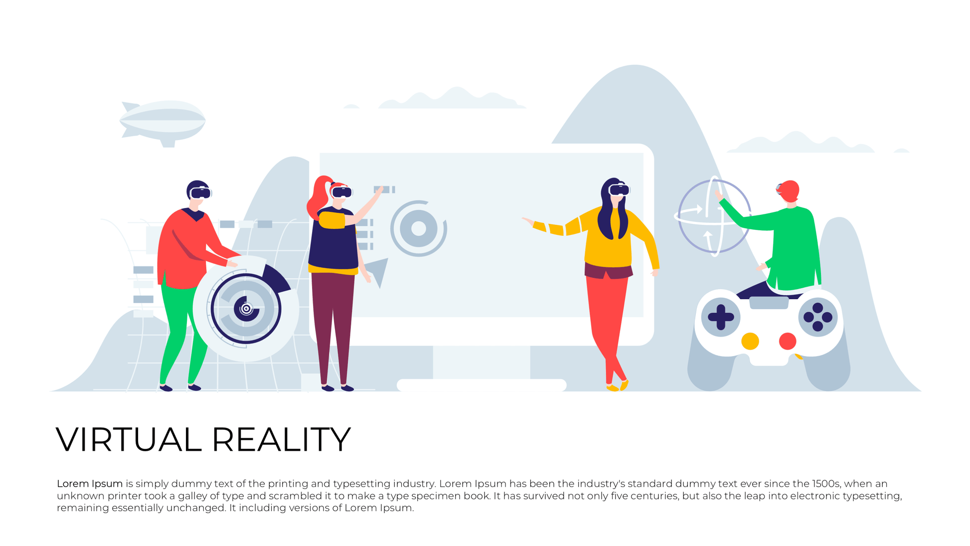 Virtual Reality & Augmented Reality PowerPoint Template - SlideIno
