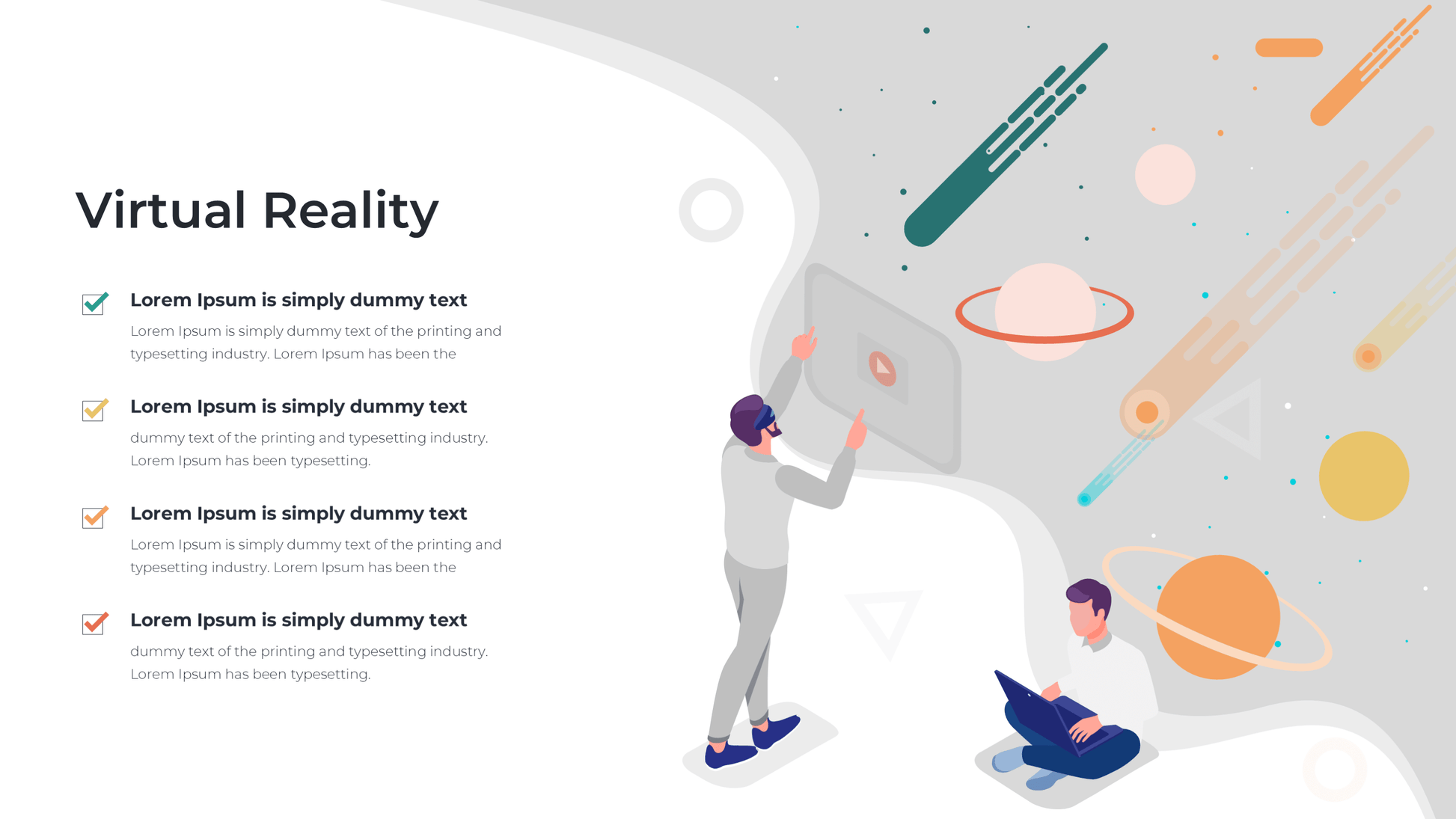 Virtual Reality & Augmented Reality PowerPoint Template - SlideIno