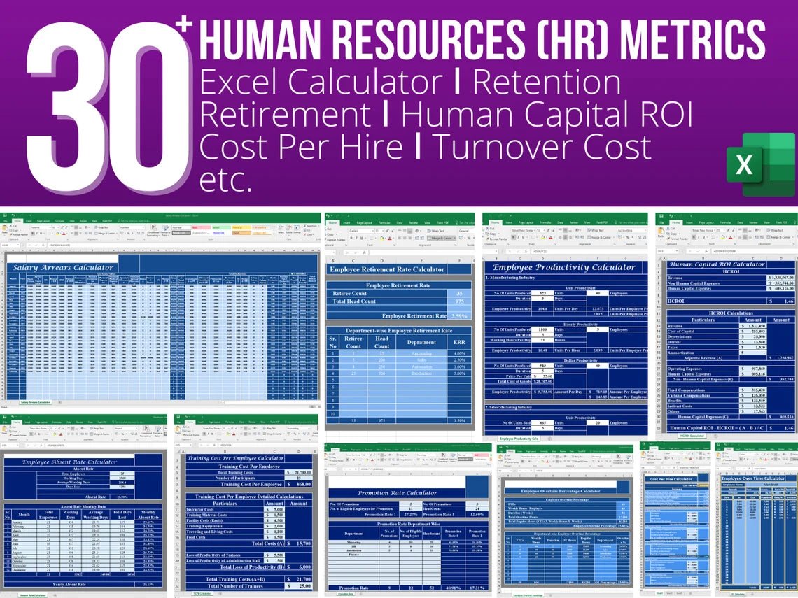 30+ Human Resources (HR) Excel Templates - SlideIno